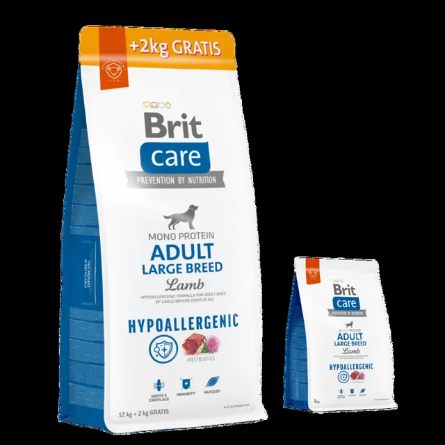 Brit Care Dog Hypoallergenic Adult Large Breed (12+2kg) + 3 kg ZDARMA