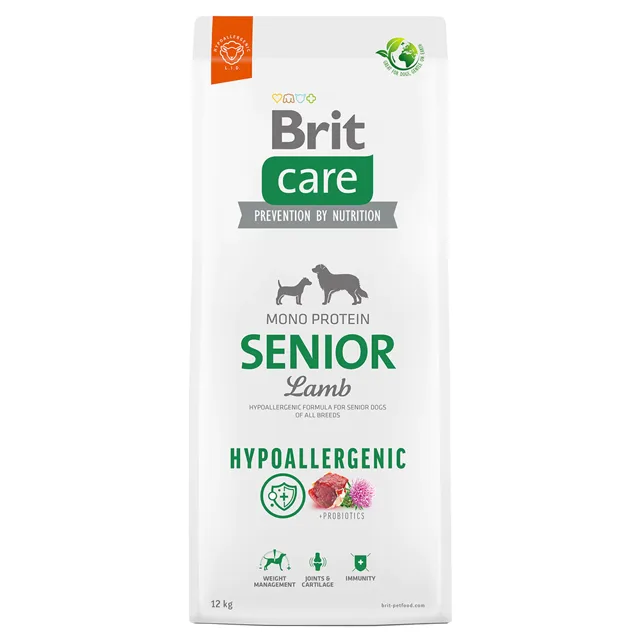 Brit Care Dog Hypoallergenic Senior jehněčí s rýží - 12 kg