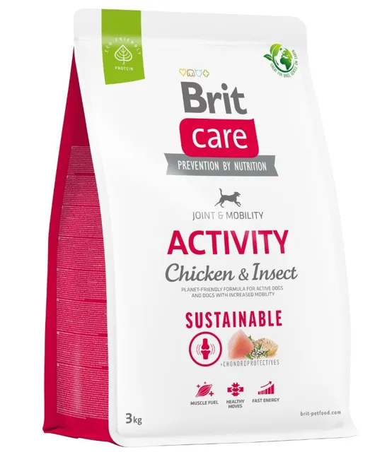 BRIT Care Dog Sustainable Activity Chicken &amp; Insect pro psy s kuřecím masem a hmyzem 3 kg