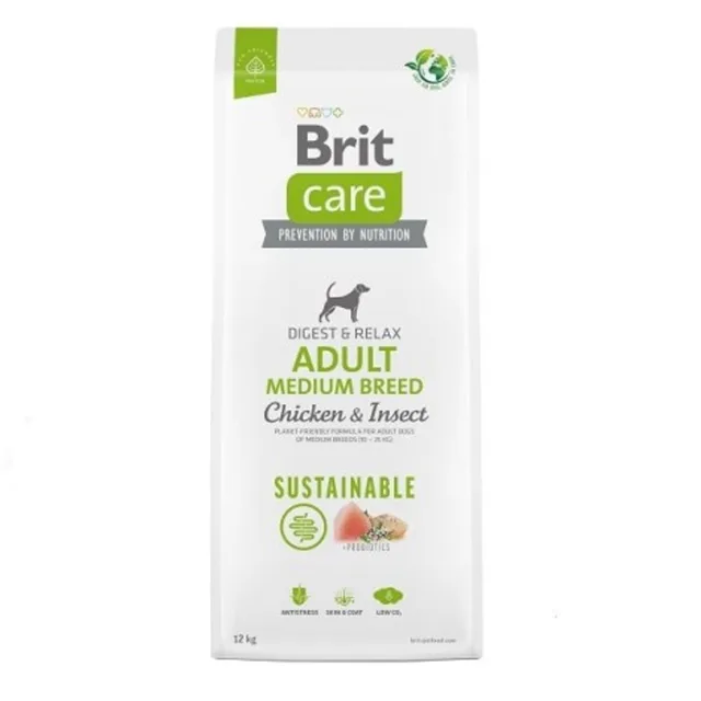 Brit Care Dog Sustainable Adult Medium Breed Chicken & Insect 12 kg | P56926