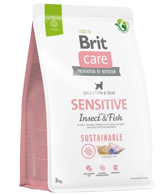 BRIT CARE Dog Sustainable Sensitive Fish &amp; Insect 3 kg