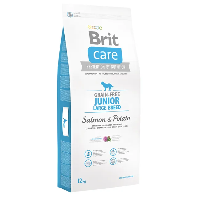 Brit Care Grain Free Junior Large Breed Salmon & Potato - 12 kg