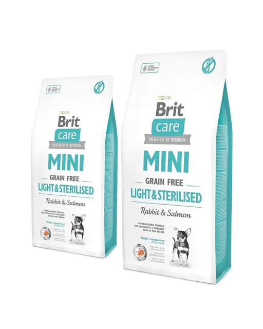 BRIT Care Grain Free Mini light &amp; sterilised rabbit &amp; salmon 2 x 7 kg