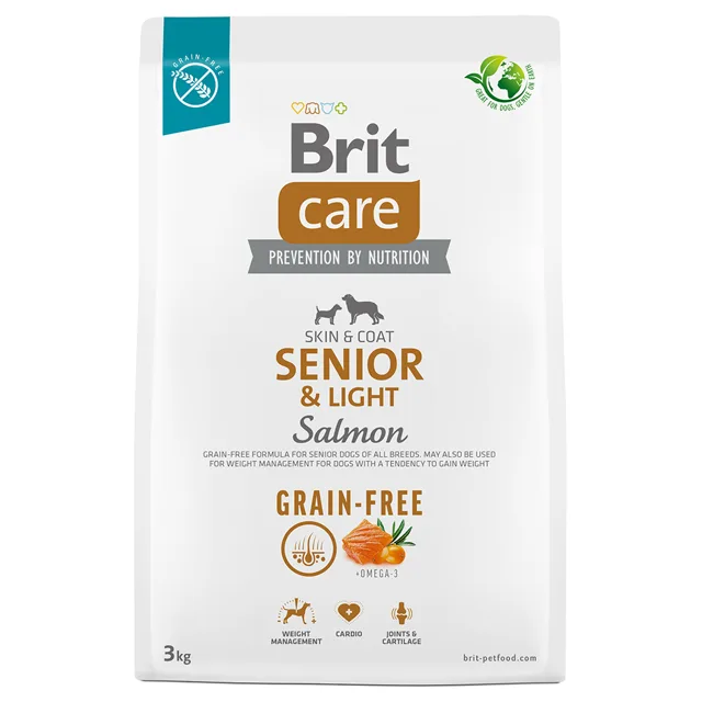 Brit Care Grain Free Senior & Light Salmon & Potato - 12 kg