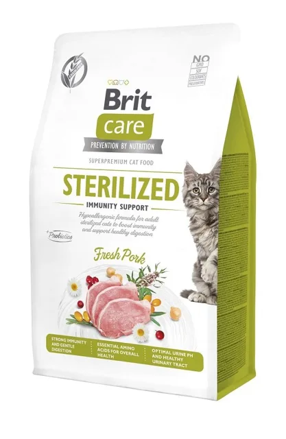 BRIT CARE Grain-Free Sterilized Immunity 0.4 kg hypoalergenní receptura pro dospělé sterilizované kočky