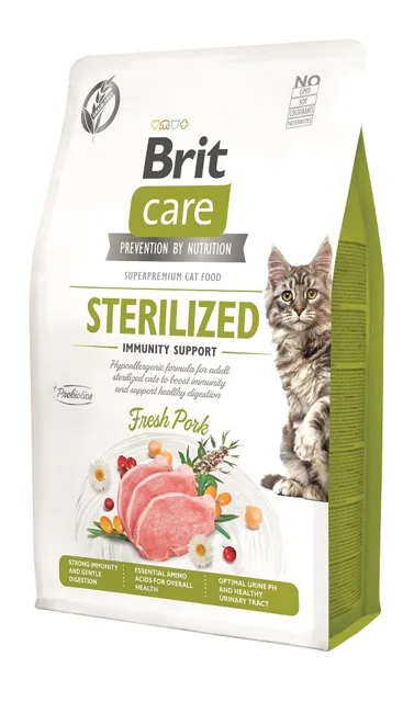 BRIT CARE Grain-Free Sterilized Immunity 7 kg hypoalergenní receptura pro dospělé sterilizované kočky