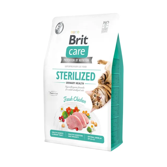 Brit Care Grain-Free Sterilized Urinary s kuřecím - 2 kg