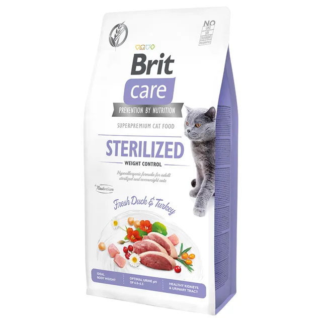 Brit Care Grain-Free Sterilized Weight Control - výhodné balení: 2 x 7 kg