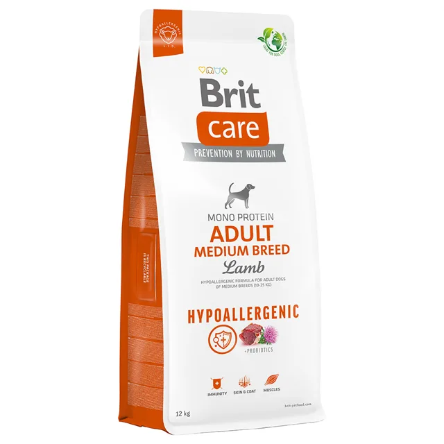 Brit Care Hypoallergenic Adult Medium Breed Lamb & Rice - 3 kg