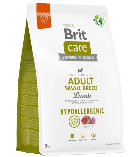 BRIT CARE Hypoallergenic Adult Small Breed Lamb 3 kg