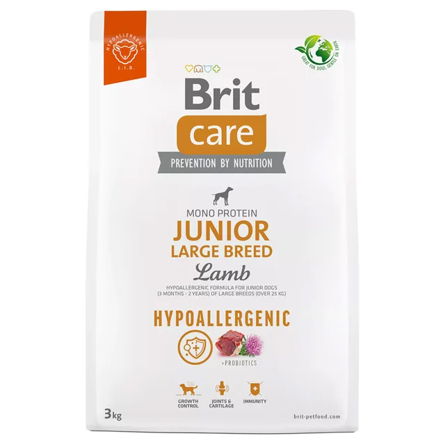 Brit Care Hypoallergenic Junior Large Breed Lamb & Rice - 12 kg