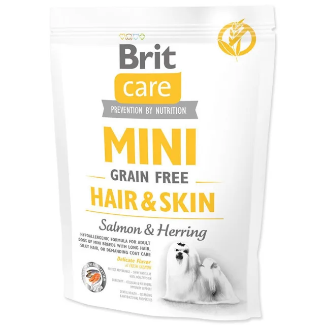 Brit Care Mini GF Hair & Skin Salmon & Herring 400 g | P56981