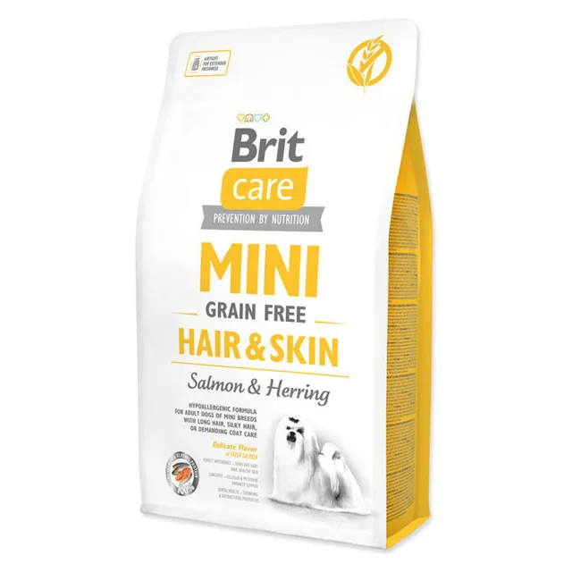 BRIT Care Mini Grain Free Hair & Skin granule pro dlouhosrsté mini psy, Hmotnost balení: 7 kg