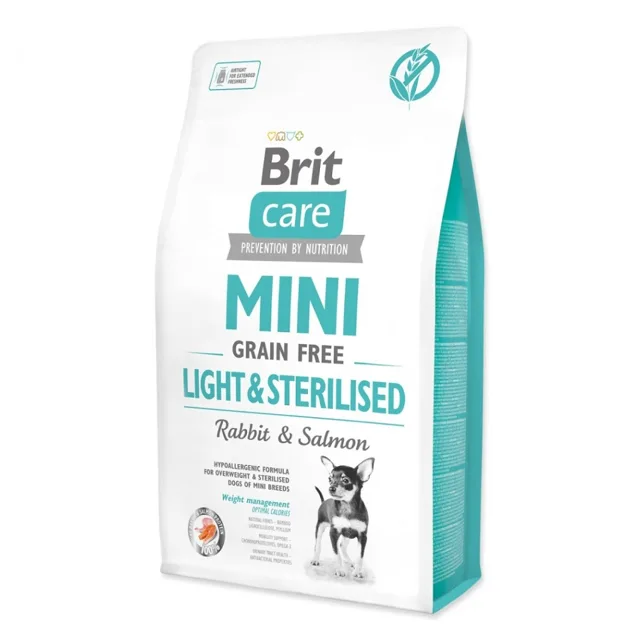 BRIT Care Mini Grain Free Light & Sterilised pro kastrované mini psy, Hmotnost balení: 7 kg