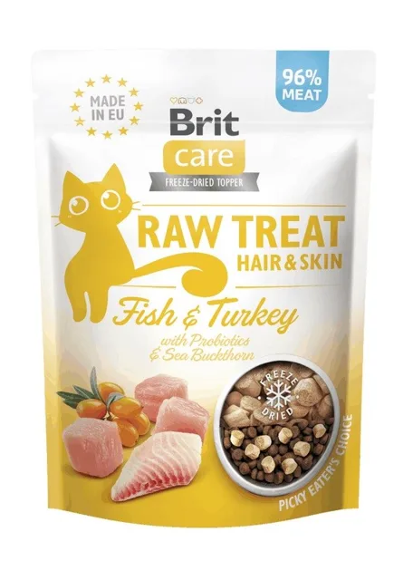 Brit Care Raw Treat Hair&amp;Skin 40g - Fish/Turkey