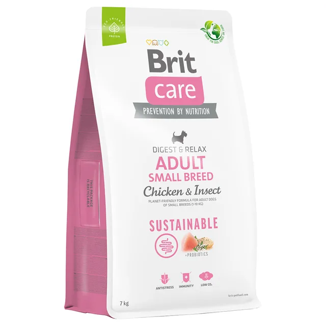 Brit Care Sustainable Adult Small Breed Chicken & Insect - 3 kg