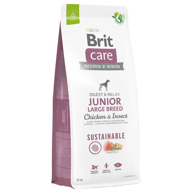 Brit Care Sustainable Junior Large Breed Chicken & Insect - 12 kg