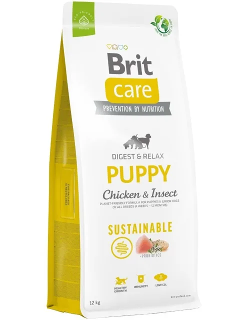BRIT Care Sustainable Puppy s kuřecím masem a hmyzem 12 kg