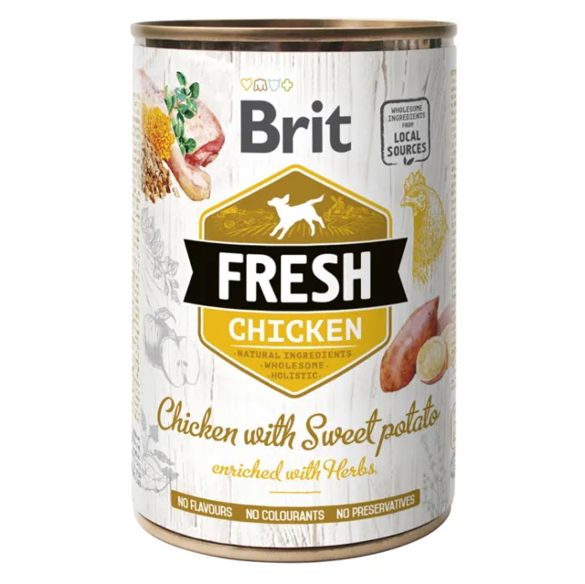 BRIT Fresh Chicken with Sweet Potato konzerva pro psy 400 g
