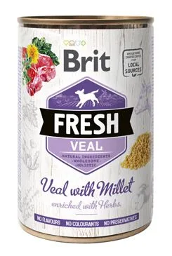 Brit Fresh Dog Konzerva Veal With Millet 400g