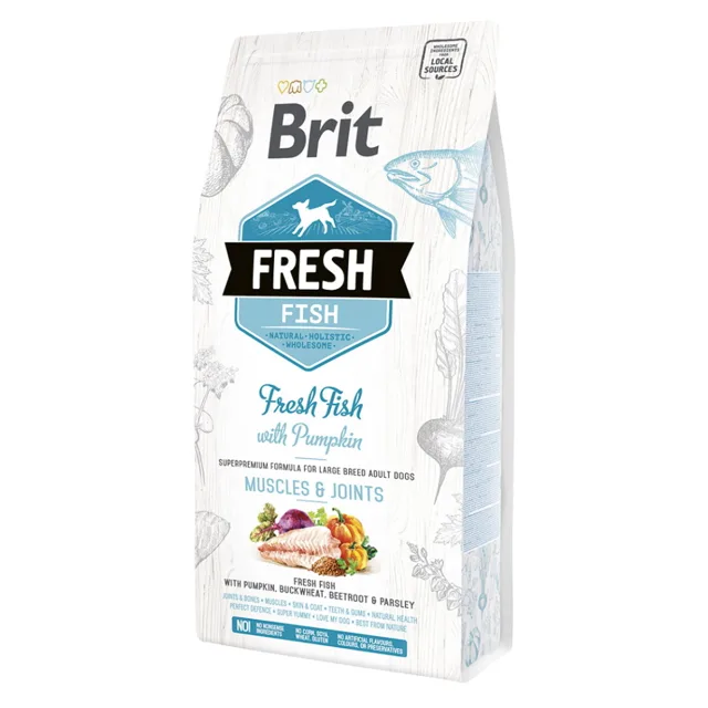 BRIT Fresh Fish with Pumpkin Adult Large Muscles & Joints granule pro psy, Hmotnost balení: 2,5 kg