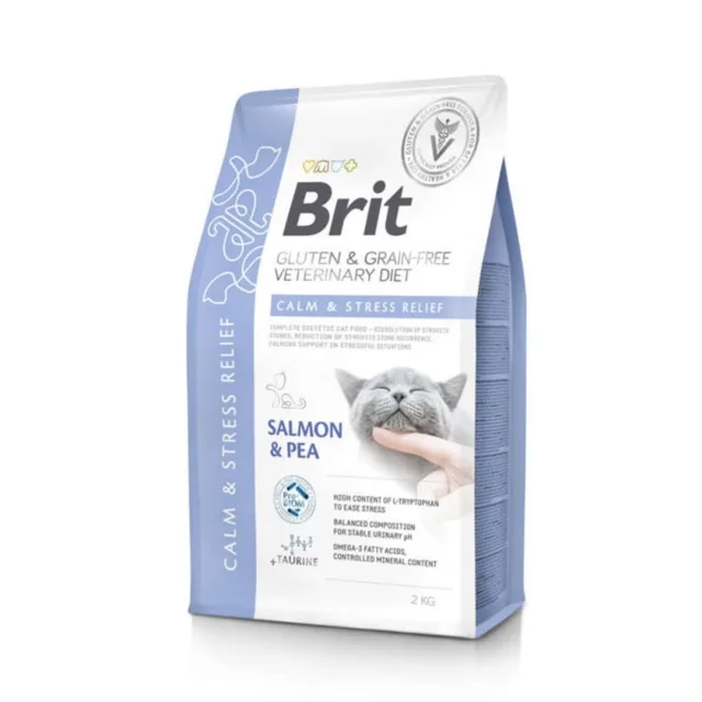 BRIT Grain Free Veterinary Diets Cat Calm Stress Relief Salmon Pea 5 kg