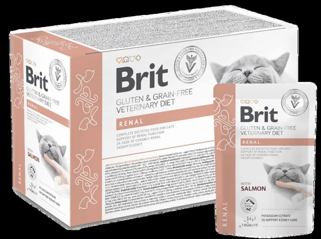 Brit Grain & Gluten-Free VD Cat Pouch fillets in Gravy Renal 12 x 85 g