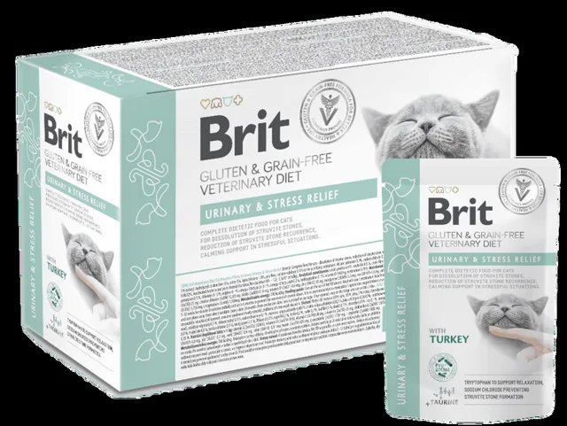 Brit Grain & Gluten-Free VD Cat Pouch fillets in Gravy Urinary & Stress Relief 12x85 g