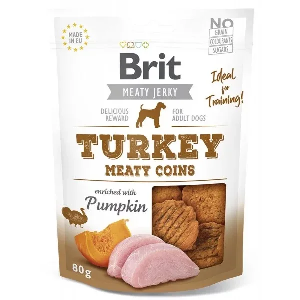 Brit Jerky Turkey Meaty Coins - 80g