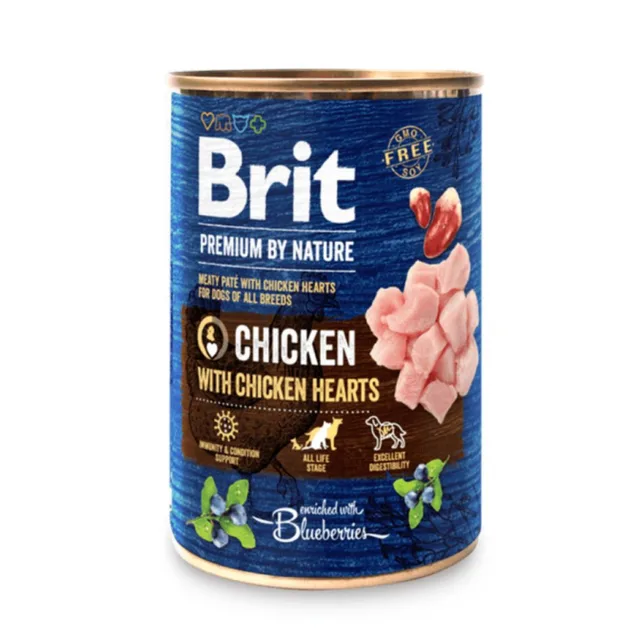 Brit konzerva Premium by Nature Chicken & Hearts 400 g | P57979