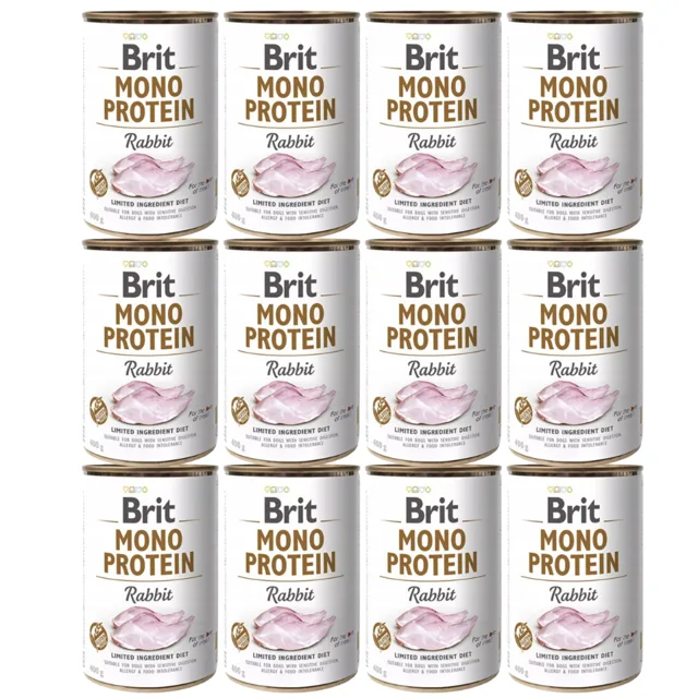 BRIT Mono Protein Rabbit 12x400 g monoproteinové krmivo králík