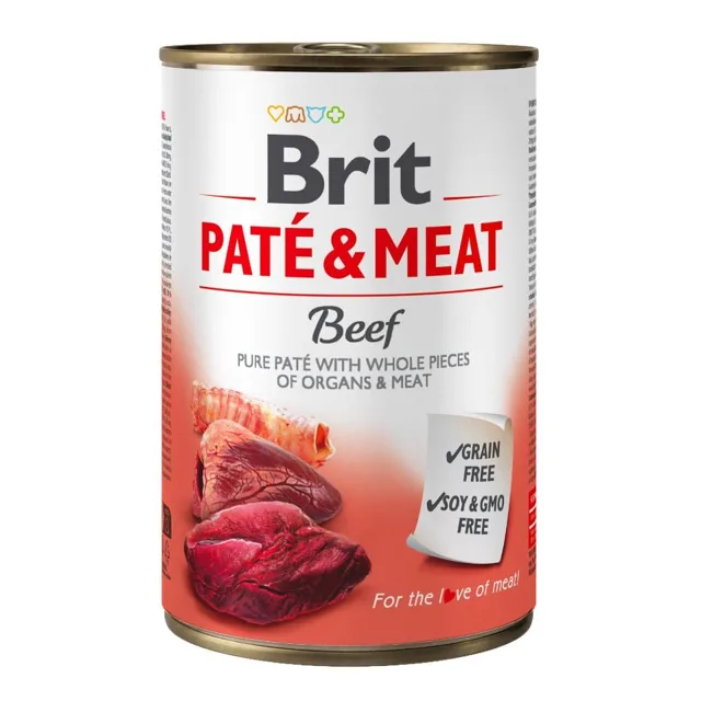 BRIT Pate&amp;Meat Beef 400 g paštika s hovězím masem