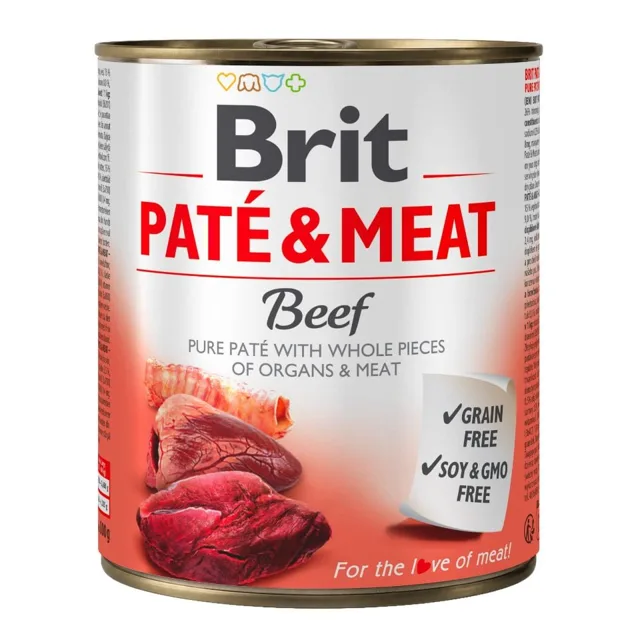 BRIT Pate&amp;Meat beef 800 g paštika s hovězím masem