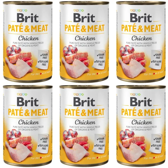 BRIT Pate&amp;Meat chicken 6x400 g paštika s kuřecím masem
