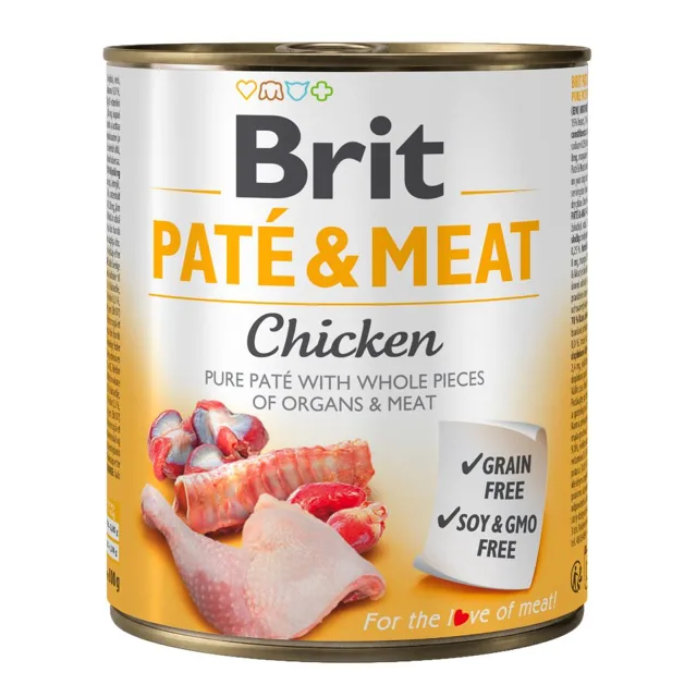 BRIT Pate&amp;Meat Chicken 800 g paštika s kuřecím masem