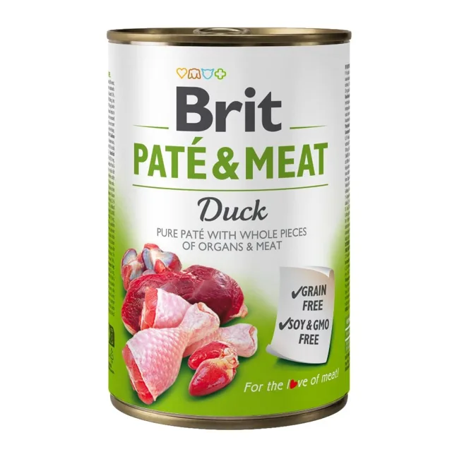 BRIT Pate&amp;Meat Duck 400 g paštika s kachním masem