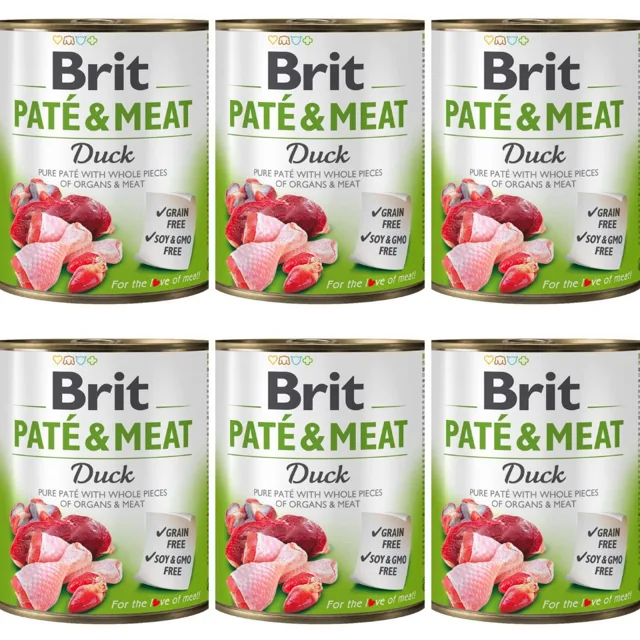 BRIT Pate&amp;Meat Duck 6x800 g paštika s kachním masem