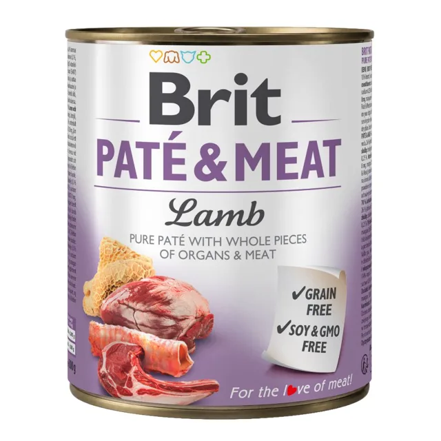 BRIT Pate&amp;Meat Lamb 800 g paštika s jehněčím masem