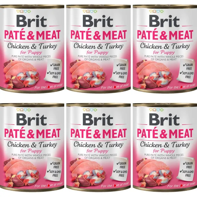 BRIT Pate&amp;Meat puppy 6x800 g paštika pro štěňata