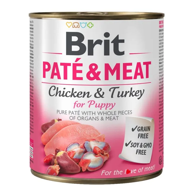 BRIT Pate&amp;Meat Puppy 800 g paštika pro štěňata