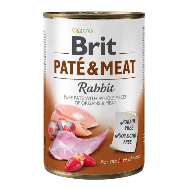 BRIT Pate&amp;Meat Rabbit 400 g paštika s králíčím masem