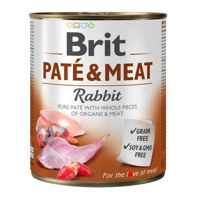 BRIT Pate&amp;Meat Rabbit 800 g paštika s králíčím masem