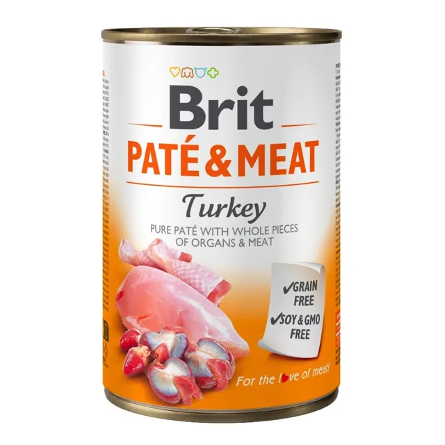 BRIT Pate&amp;Meat turkey 400 g paštika s krůtím masem