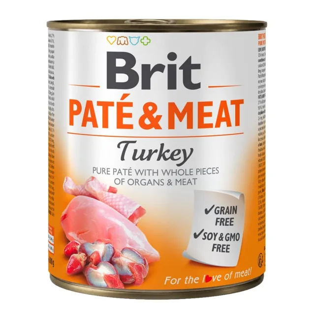 BRIT Pate&amp;Meat Turkey 800 g paštika s krůtím masem