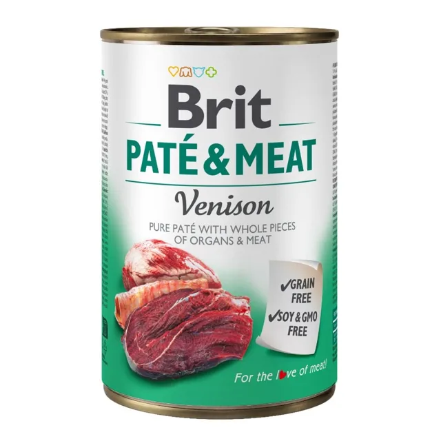 BRIT Pate&amp;Meat Venison 400 g paštika se zvěřinou