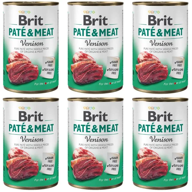 BRIT Pate&amp;Meat venison 6x400 g paštika se zvěřinou