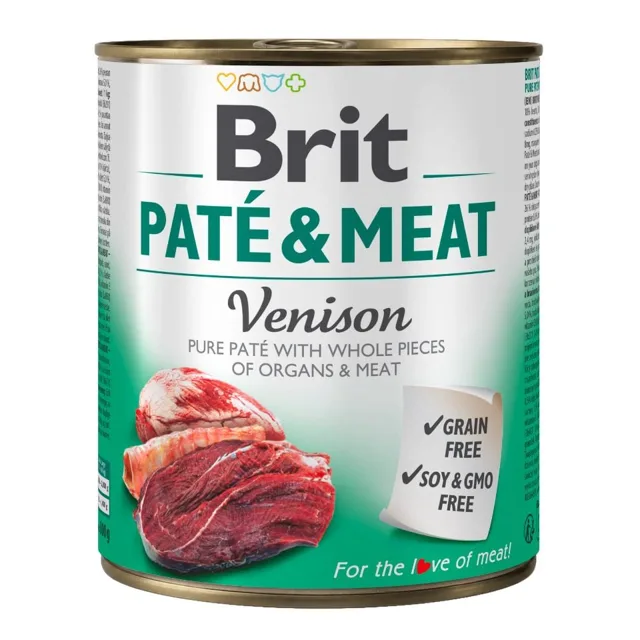 BRIT Pate&amp;Meat venison 800 g paštika se zvěřinou