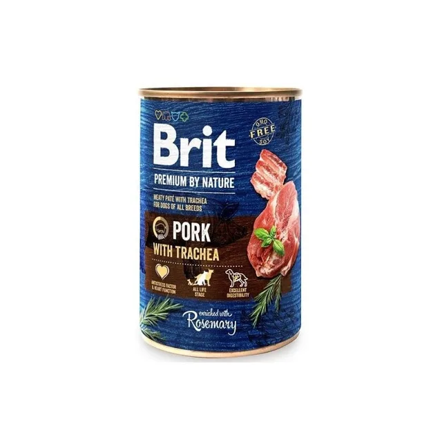 BRIT Premium by Nature 400g s vepřovým masem a jícny pro psy