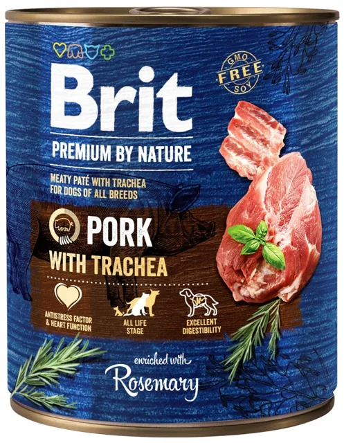 BRIT Premium by Nature 800g přírodní krmivo pro psy s vepřovým masem a jícnem