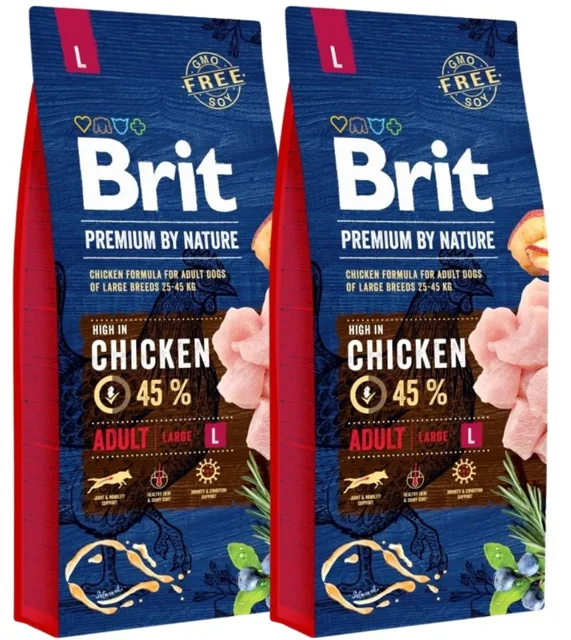 BRIT Premium By Nature Adult Large L 2 x 15 kg